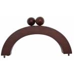 Fermoir rond en bois marron - 408