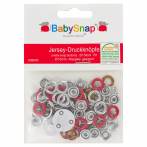 Pression anneau métal jersey BabySnap® 10mm rouge - 408