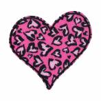 Thermocollant cœur rose léopard - 408