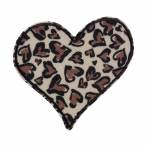 Thermocollant coeur léopard beige - 408