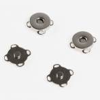 Bouton fermoir aimanté à coudre 18mm argenté (2u x 3 cartes) - 408