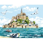 Canevas Luc antique 50/65 - Le Mont Saint Michel - 47