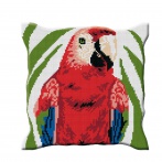 Kit coussin soudan - Perroquet oiseau rouge - 47