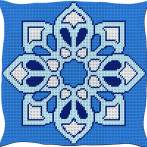 Kit coussin soudan - Rosace bleu - 47