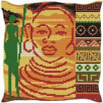 Kit coussin soudan - Visage d'afrique - 47