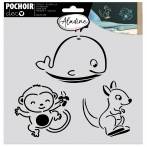 Pochoir Aladine animaux 20x20cm - 470