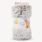 Tissu peluche shaggy 15mm écru mocca - 486