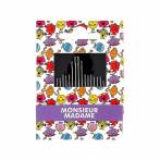 Carnet de 20 aiguilles "Monsieur Madame" violet - 70