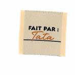 &Eacute;tiquette &agrave; coudre "fait par tata" - vrac - 70