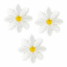 Thermocollants fleurs blanches 2x2 cm - 1000