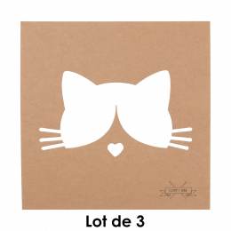 Gabarit pochoir en carton kraft chat - 1000