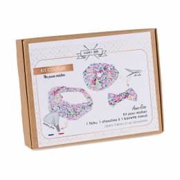 Kit bandeau barrette chouchou Anna-Rose en Liberty - Com'1 Id&eacute;e - 1000