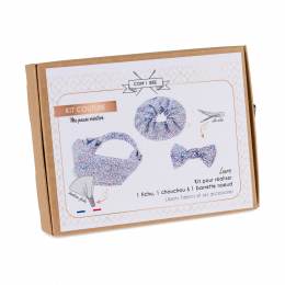 Kit bandeau barrette chouchou Laura en Liberty - Com'1 Id&eacute;e - 1000
