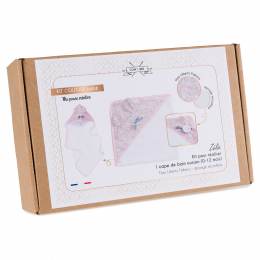 Kit cape de bain naissance Z&eacute;lie en Liberty - Com'1 Id&eacute;e - 1000