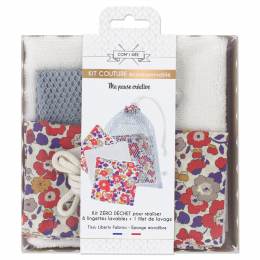 Kit de 6 lingettes Liberty + sac filet Com'1 Idée - 1000