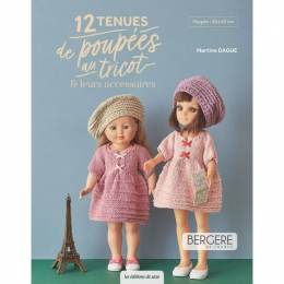 12 tenues de poupées au tricot & leurs accessoires - 105