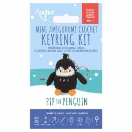 Kit crochet porte-cl&eacute; amigurumi Anchor Pip the penguin (XS) - 12