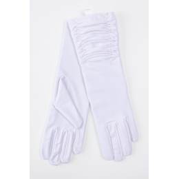 Gant polyamide froncé mat blanc - 126