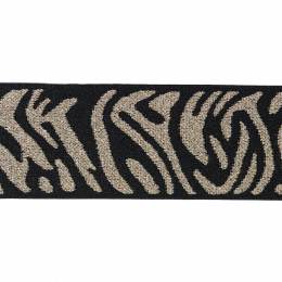 Elastique 4cm noir/or - 136