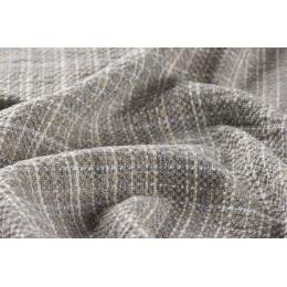 Tissu tweed gris clair carreaux blanc - 138