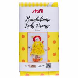 Tissu imprimé pour poupée lady orange 100x70cm - 14