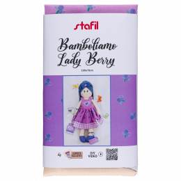 Tissu imprimé pour poupée lady berry 100x70cm - 14