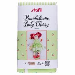 Tissu imprimé pour poupée lady cherry 100x70cm - 14