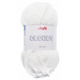Gros fil chenille Cloudy Stafil blanc 200g - 14