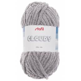 Gros fil chenille Cloudy Stafil gris clair 200g - 14