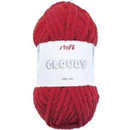 Gros fil chenille Cloudy Stafil rouge 200g - 14