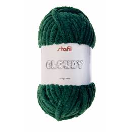 Gros fil chenille Cloudy Stafil vert fonc&eacute; 200g - 14