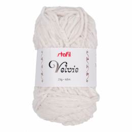 Pelote Velvie Stafil fil chenille amigurumi blanc 25g - 14