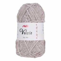 Pelote Velvie Stafil fil chenille amigurumi gris 25g - 14