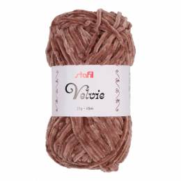 Pelote Velvie Stafil fil chenille amigurumi marron 25g - 14