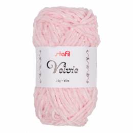 Pelote Velvie Stafil fil chenille amigurumi rose 25g - 14