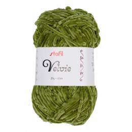 Pelote Velvie Stafil fil chenille amigurumi vert foncé 25g - 14