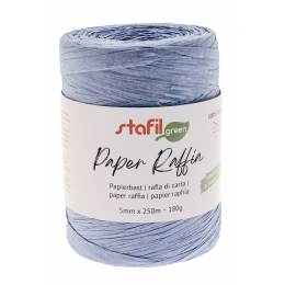 Fil Stafil en raphia naturel - bleu clair - 14