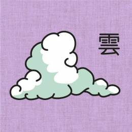 Kit broderie Fukuri avec cercle nuage (3,5 x 6 cm) - 144