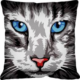 Kit coussin soudan - Le chat aux yeux bleu - 150