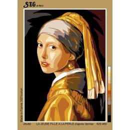 Canevas 45/60 - La jeune fille à la perle(Vermeer) - 150