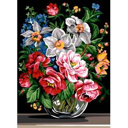 Canevas 45/60 - Bouquet de fleurs - 150