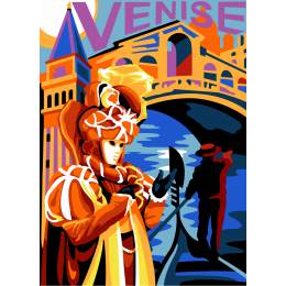 Canevas 45/60 - type affiche Venise pop - 150