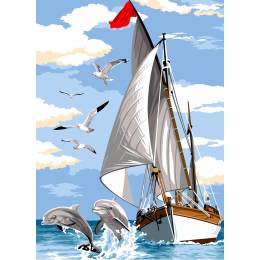 Canevas 45/60 - voile et nageoire - 150