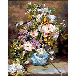 Canevas 75/90 - Le bouquet de printemps(Renoir) - 150