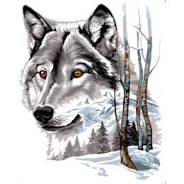 Canevas 75/90 - loup - 150