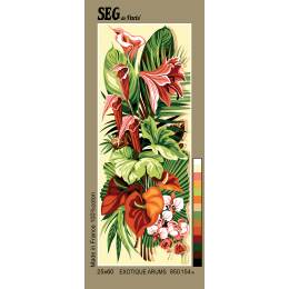 Canevas 25/60 - Bouquet exotique d'arums - 150