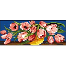 Canevas 25/60 - Débordement de tulipes en fleur - 150