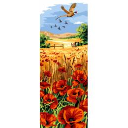 Canevas 25/60 antique blé et coquelicot - 150
