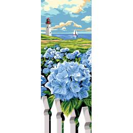 Canevas 25/60 - phare en bleu - 150