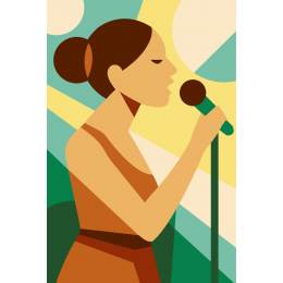 Canevas 30/40 Chanteuse - 150